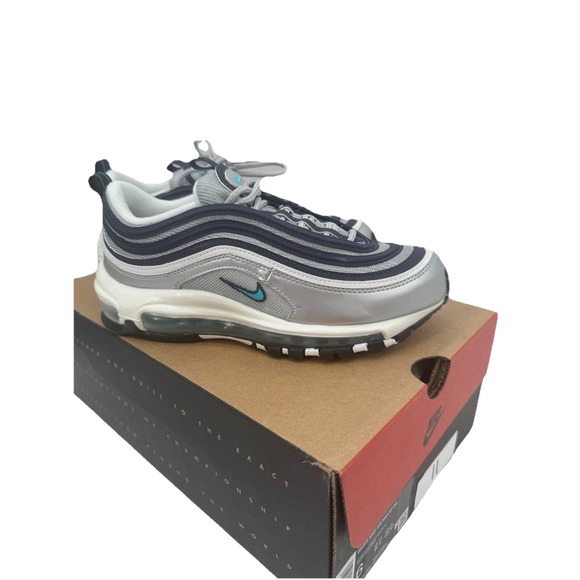 Nike Air Max 97 OG Metallic Silver Chlorine Blue DQ9131-001 Womens 6 NEW
